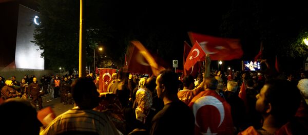 Almanya'da Türk bayraklı protesto - Sputnik Türkiye