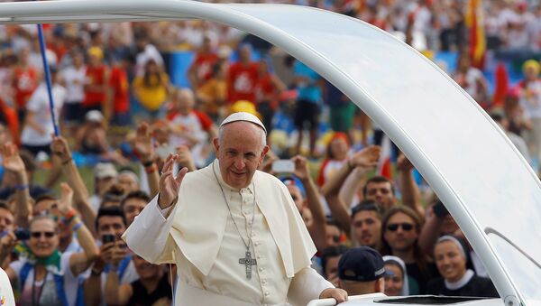 Katoliklerin ruhani lideri Papa Francis Dünya Gençlik Günü kutlamaları dolayısıyla bulunduğu Polonya'da - Sputnik Türkiye