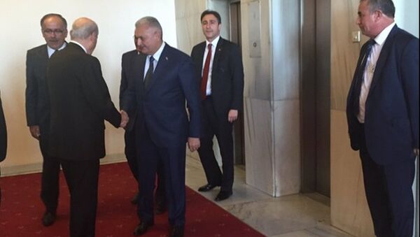 Başbakan Binali Yıldırım, MHP lideri Devlet Bahçeli ile TBMM’de bir araya geldi - Sputnik Türkiye