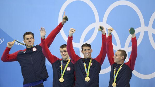 2016 Rio Olimpiyat Oyunları'nda düzenlenen yüzme yarışmalarında, dört kategoride madalyalar sahiplerini buldu. - Sputnik Türkiye