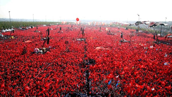 Yenikapı'daki 'Demokrasi ve Şehitler Mitingi' - Sputnik Türkiye
