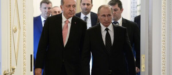 Встреча президентов России и Турции Владимира Путина и Реджепа Тайипа Эрдогана в Санкт-Петербурге - Sputnik Türkiye