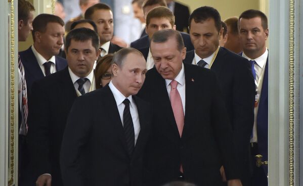 Rusya Devlet Başkanı Vladimir Putin ile Cumhurbaşkanı Recep Tayyip Erdoğan - Sputnik Türkiye