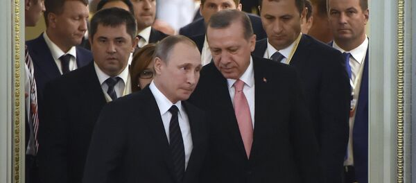 Rusya Devlet Başkanı Vladimir Putin ile Cumhurbaşkanı Recep Tayyip Erdoğan - Sputnik Türkiye