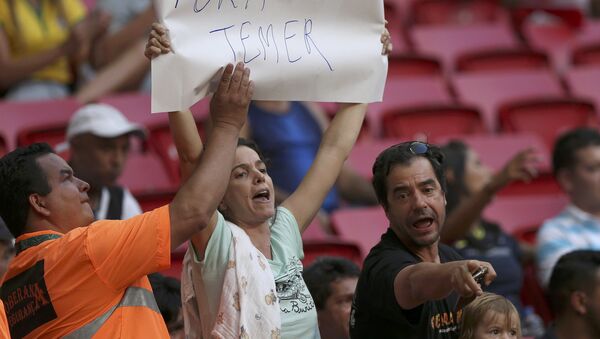 Michel Temer, Rio Olimpiyat Oyunları'nda protesto edildi - Sputnik Türkiye