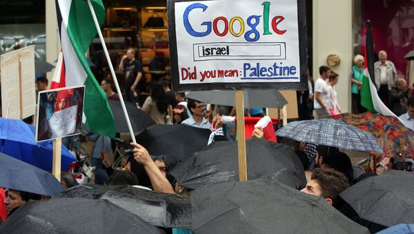 Filistin'i 'tanımayan' Google protesto edildi - Sputnik Türkiye