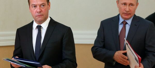 Rusya Başbakanı Dmitriy Medvedev- Rusya Devlet Başkanı Vladimir Putin - Sputnik Türkiye