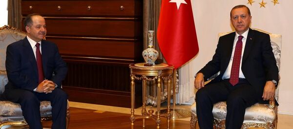 Mesud Barzani - Recep Tayyip Erdoğan - Sputnik Türkiye