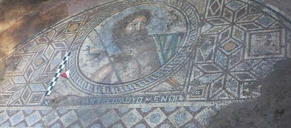 'Poseidon' tasvirli mozaik - Sputnik Türkiye