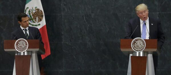 Meksika Devlet Başkanı Enrique Pena Nieto ve Cumhuriyetçi başkan adayı Donald Trump - Sputnik Türkiye