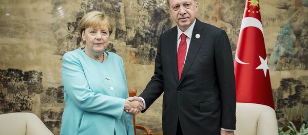 Cumhurbaşkanı Recep Tayyip Erdoğan ve Almanya Başbakanı Angela Merkel Cumhurbaşkanı Recep Tayyip Erdoğan ve Almanya Başbakanı Angela Merkel - Sputnik Türkiye