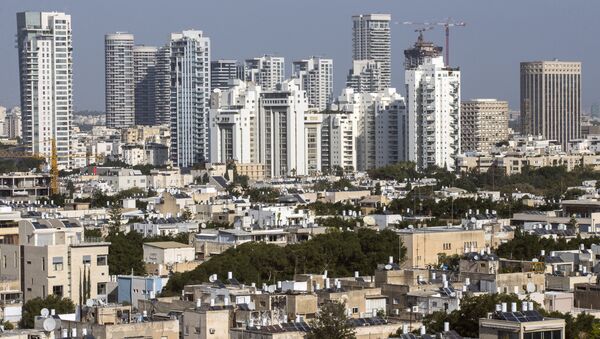 A general view taken shows buildings in the Israeli Mediterranean coastal city of Tel Aviv - Sputnik Türkiye