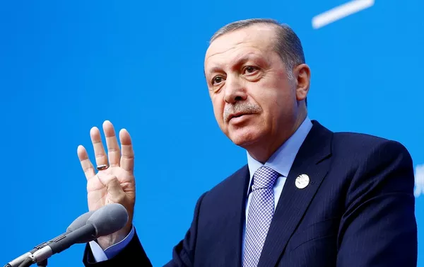 Cumhurbaşkanı Recep Tayyip Erdoğan, G20 Liderler Zirvesi için bulunduğu Çin'in Hangzhou kentinde basın toplantısı düzenledi. Cumhurbaşkanı Recep Tayyip Erdoğan, G20 Liderler Zirvesi için bulunduğu Çin'in Hangzhou kentinde basın toplantısı düzenledi. - Sputnik Türkiye