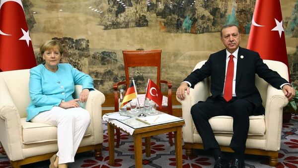 Cumhurbaşkanı Recep Tayyip Erdoğan - Almanya Başbakanı Angela Merkel - Sputnik Türkiye
