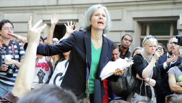 ABD'de Yeşil Parti başkan adayı Jill Stein, 2011'de Occupy Wall Street eyleminde - Sputnik Türkiye