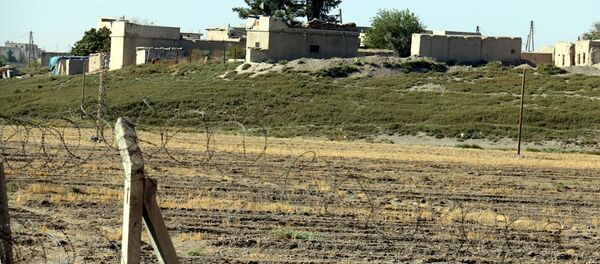 Tel Abyad'daki ABD bayrakları - Sputnik Türkiye