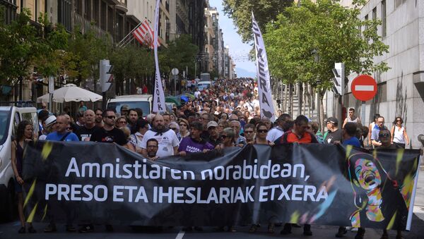 Bilbao'da 'ETA mahkumlarına özgürlük' gösterisi - Sputnik Türkiye