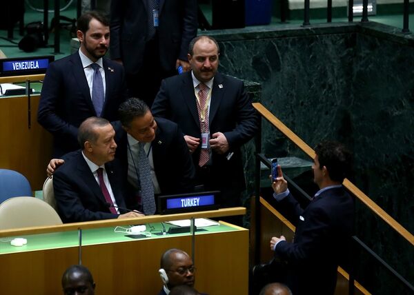 Cumhurbaşkanı Recep Tayyip Erdoğan, BM Genel Kurulu genel görüşmelerine katıldı. - Sputnik Türkiye