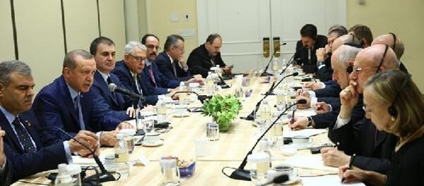 Cumhurbaşkanı Recep Tayyip Erdoğan, ABD'deki Yahudi kuruluşların temsilcileriyle - Sputnik Türkiye