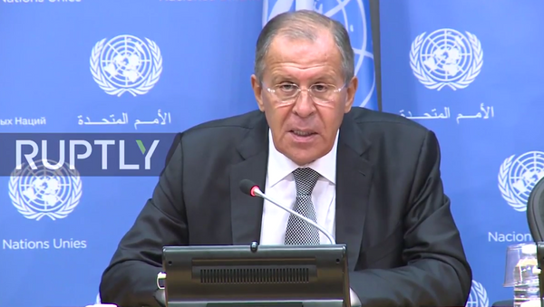 Rusya Dışişleri Bakanı Sergey Lavrov, BM Genel Kurulu'nun ardından gazetecilerin sorularını yanıtladı. - Sputnik Türkiye