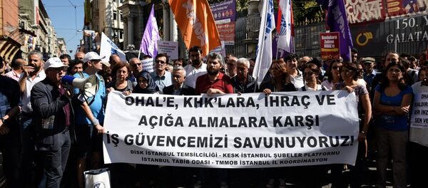 Sendika ve STK'lardan KHK protestosu - Sputnik Türkiye