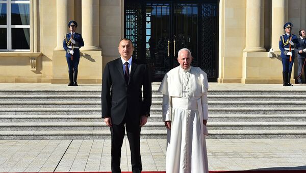 Papa Francis-Haydar Aliyev-Azerbaycan - Sputnik Türkiye