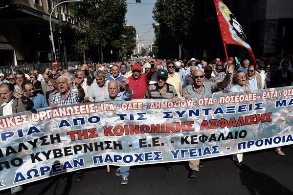 Yunanistan-emekli-protesto - Sputnik Türkiye