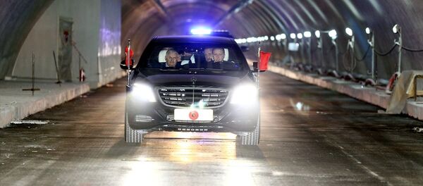 Avrasya Tüneli / Recep Tayyip Erdoğan - Binali Yıldırım - Sputnik Türkiye