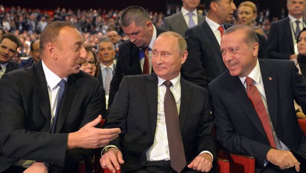 Vladimir Putin - İlham Aliyev - Recep Tayyip Erdoğan - Sputnik Türkiye