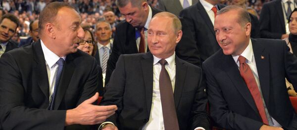 Vladimir Putin - İlham Aliyev - Recep Tayyip Erdoğan - Sputnik Türkiye