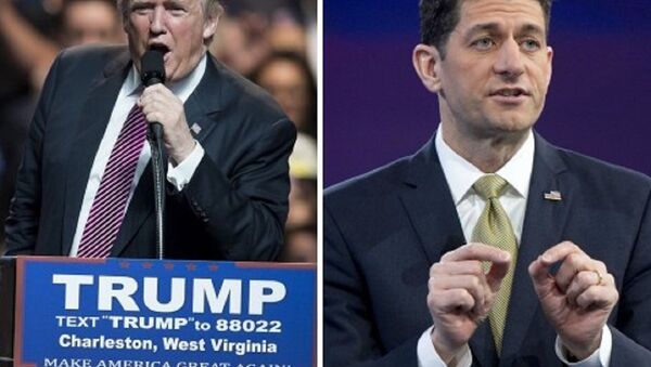 Donald Trump ve ABD temsilciler Meclisi Başkanı Paul Ryan - Sputnik Türkiye