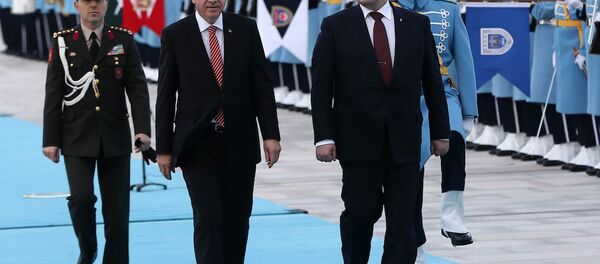 Ukrayna Devlet Başkanı Pyotr Poroşenko, Ankara’da Cumhurbaşkanı Recep Tayyip Erdoğan’ı ziyaret etti. - Sputnik Türkiye