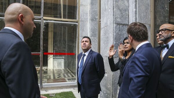 Venezülla Dışişleri Bakan Yardımcısı Samuel Moncada ve beraberindeki heyet, Meclis'i ziyaret etti. - Sputnik Türkiye