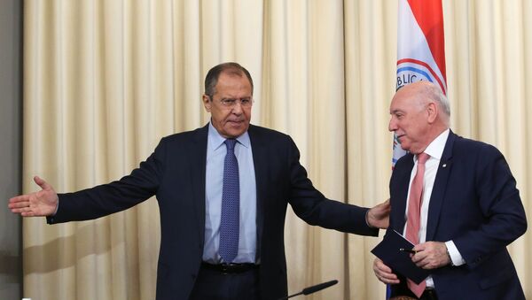 Rusya Dışişleri Bakanı Sergey Lavrov- Paraguaylı mevkidaşı Eladio Loizaga - Sputnik Türkiye