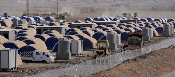 Musul'un Hazır ilçesinde kurulan çadırkent - Sputnik Türkiye