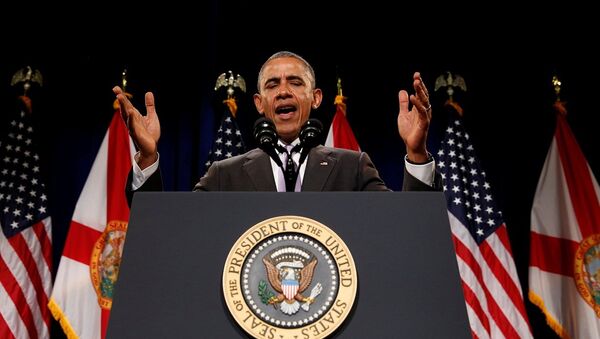Barack Obama, Miami'deki Dade College'da konuşma yaptı - Sputnik Türkiye