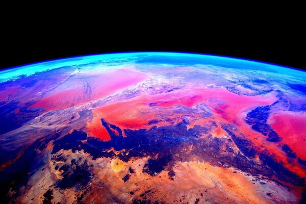 Astronot Scott Kelly’nin Uluslararası Uzay İstasyonu’ndan(UUİ) çektiği fotoğraf. - Sputnik Türkiye