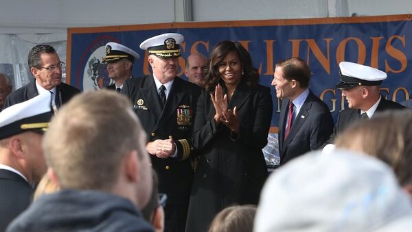 Michelle Obama - Illinois nükleer denizaltı - Sputnik Türkiye
