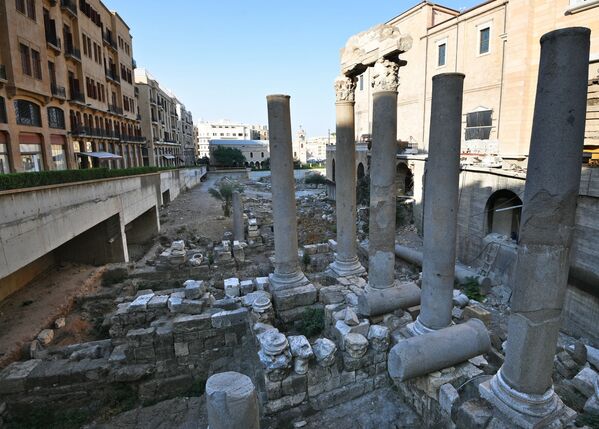 Lübnan’ın Beyrut şehrinin merkezindeki Roma şehrinin kalıntıları. - Sputnik Türkiye