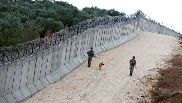 Türkiye-Suriye sınırına örülen dev beton duvar bitmek üzere - Sputnik Türkiye