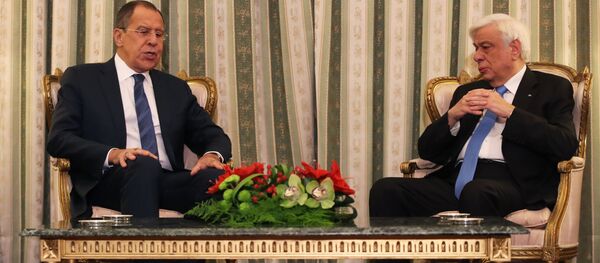 Rusya Dışişleri Bakanı Sergey Lavrov- Yunanistan Cumhurbaşkanı Prokopis Pavlopulos - Sputnik Türkiye