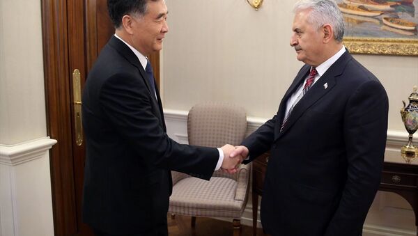 Başbakan Binali Yıldırım, Çin Halk Cumhuriyeti Başbakan Yardımcısı Wang Yang ile Çankaya Köşkü'nde görüştü. - Sputnik Türkiye