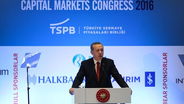 Cumhurbaşkanı Recep Tayyip Erdoğan, Sermaye Piyasaları Kongresi'ne katıldı. - Sputnik Türkiye