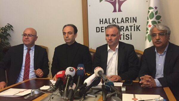 HDP'li vekiller TBMM'de basın toplantısı yaptı - Sputnik Türkiye