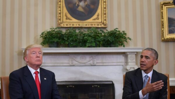 ABD'nin 44. ve 45. başkanları Donald Trump ile Barack Obama - Sputnik Türkiye
