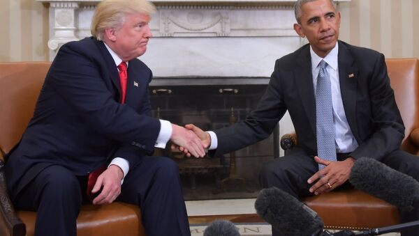 ABD'nin 45. ve 46. başkanları Donald Trump ile Barack Obama - Sputnik Türkiye