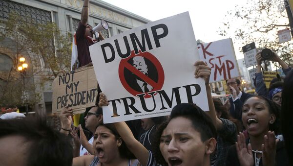 San Francisco'da Trump protestoları - Sputnik Türkiye