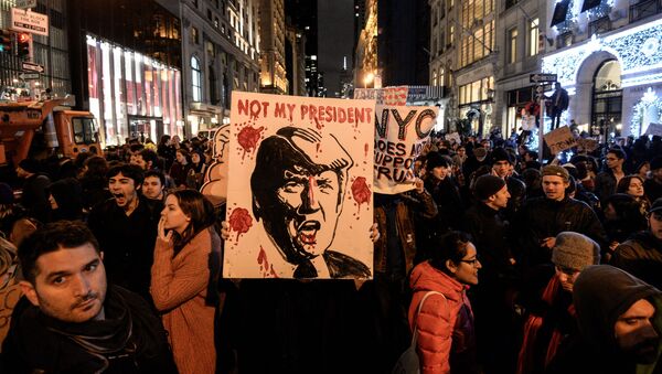New York’ta Donald Trump’a karşı düzenlenen protesto eylemi. - Sputnik Türkiye