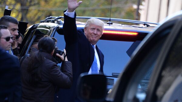 ABD'nin 45. Başkanı Donald Trump  seçimlerden sonra New York’ta. - Sputnik Türkiye