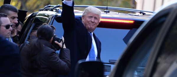 ABD'nin 45. Başkanı Donald Trump  seçimlerden sonra New York’ta. - Sputnik Türkiye